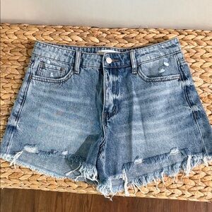 Altar'd State Blue Distressed Jean Shorts